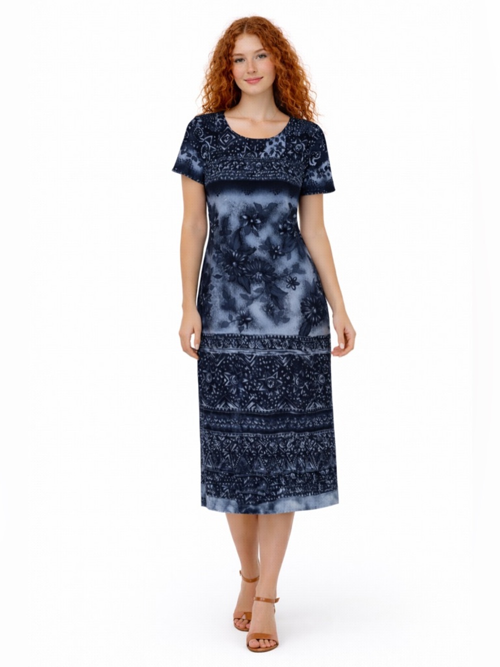 Vintage 90s Molly Malloy Petite Floral Maxi Dress XS Blue Cottagecore